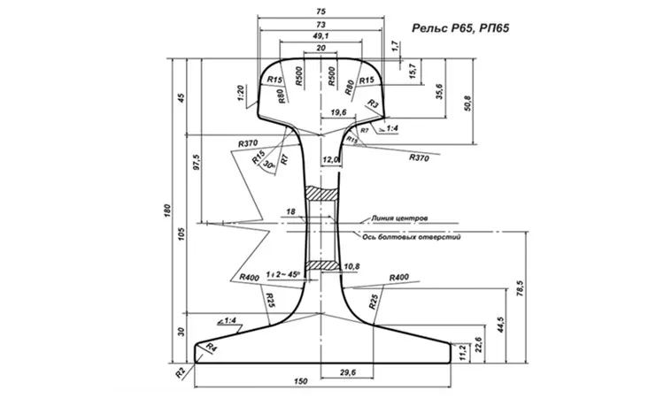 R65 Rail Drawing R65 Rail Drawing